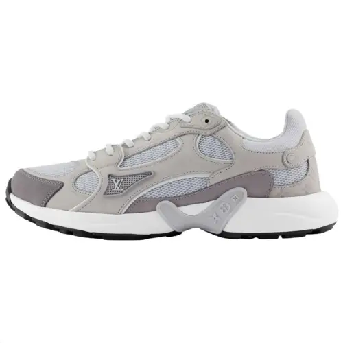 LOUIS VUITTON Olympia Cow Leather Low top Casual Shoes Women's Gray