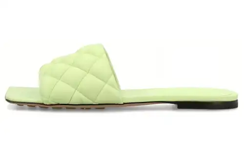Bottega Veneta Quilted Open Toe Flat Sandals Women's
