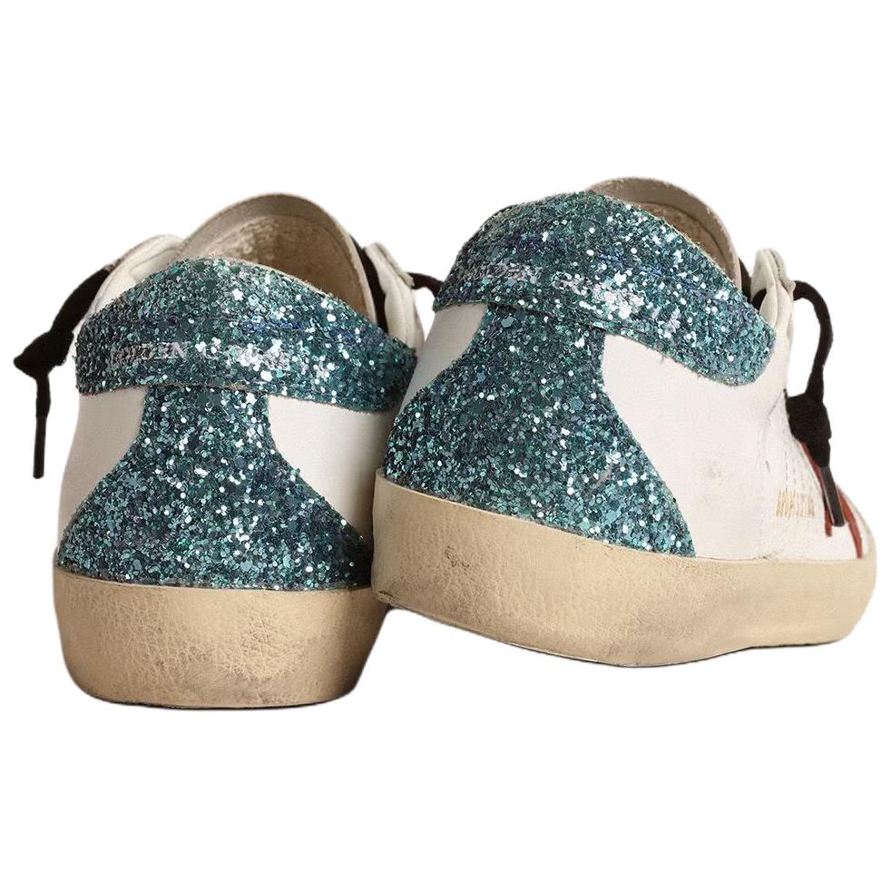 Golden Goose Super Star Cow Leather Low top Skateboard Shoes Women's White
