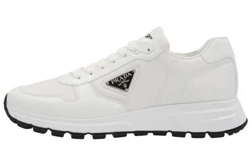 PRADA PRAX 1 Leather, Nylon Low top Casual Shoes Men's White Black