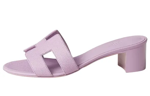 HERMES Oasis Slip on Slide Slippers Women's Purple