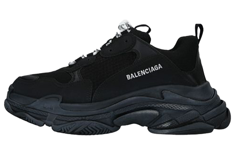 Balenciaga Balenciaga Triple S round toe thick sole low top dad shoes men's black
