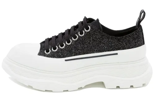 Alexander McQueen Tread Slick Lace Up Low 'Galaxy Black' Women's