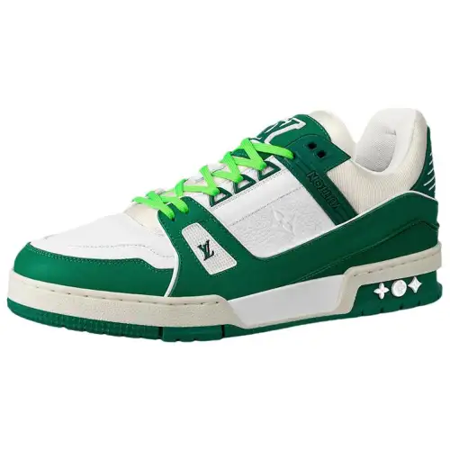 LOUIS VUITTON LV Trainer White Green