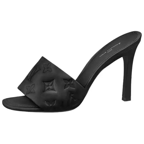 LOUIS VUITTON Revival Odor Resistant Slide Slippers Women's Black