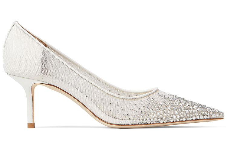 Jimmy Choo LOVE Slim Heel High Heels Women's White