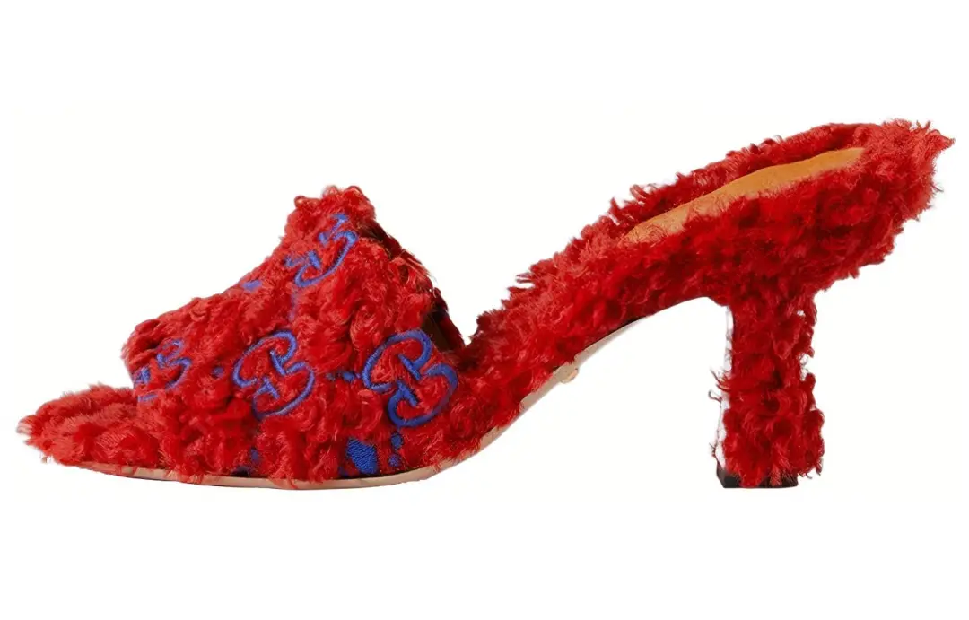 Adidas Originals x GUCCI Trefoil Collection Slide Slippers Women's Red