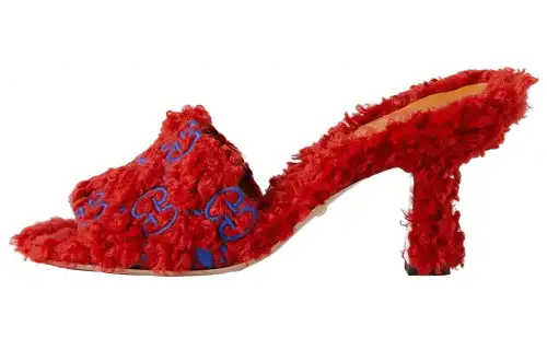 Adidas Originals x GUCCI Trefoil Collection Slide Slippers Women's Red