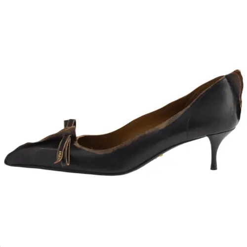 PRADA Slim Heel High Heels 5.5cm Women's Black Brown