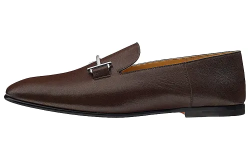 HERMES Saga Casual Shoes Men's Chocolate
