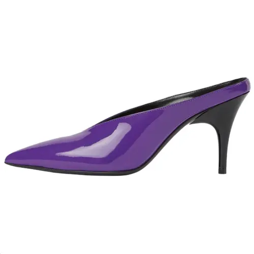 GUCCI Closed Toe Slippers 8.5cm Women's Purple