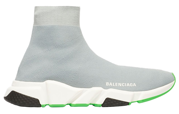Мужские кроссовки Balenciaga Speed 1.0 (серо-зеленые) — фото 2