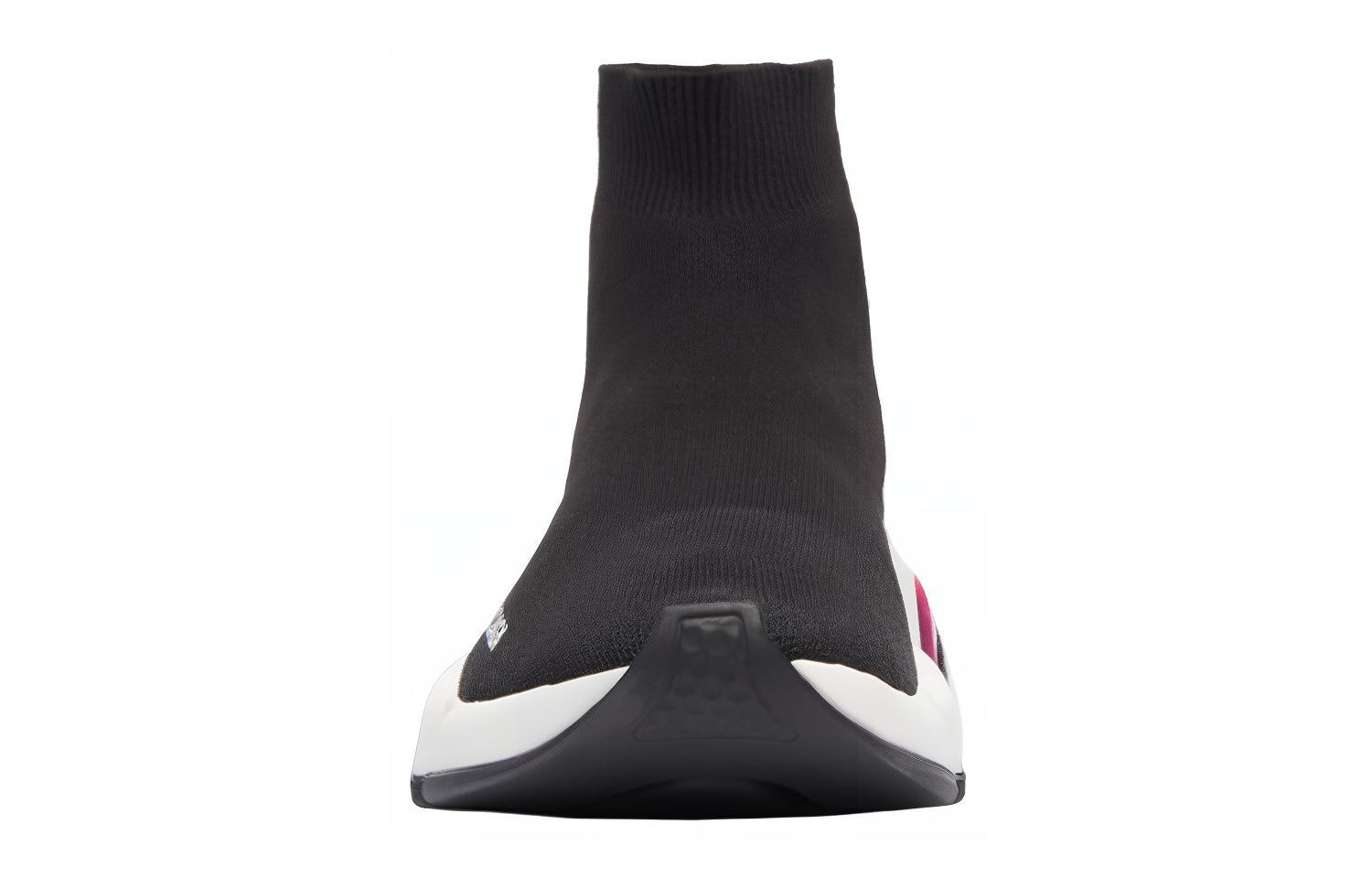 Женские кроссовки Balenciaga Speed Clear Sole (черно-розовые) — фото 4