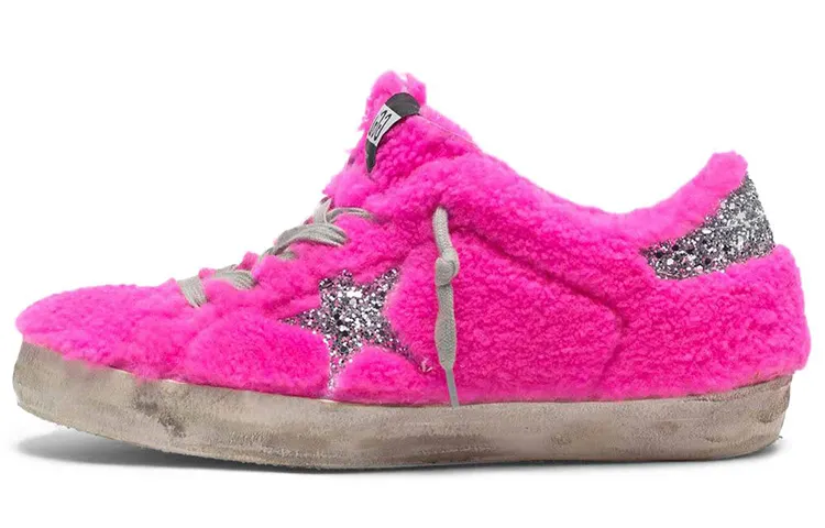 Golden Goose Super Star Skateboard Shoes Women's Low Top Rose Red
