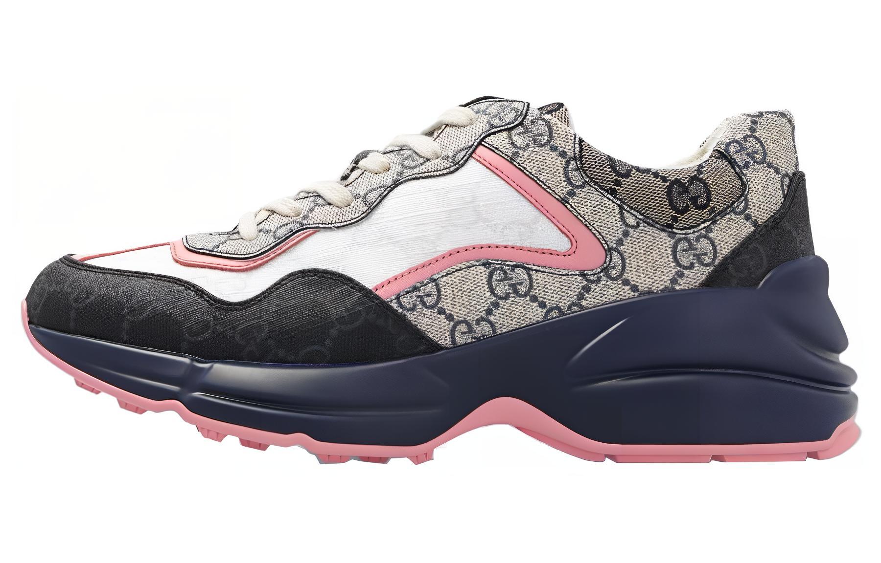 GUCCI Gucci Rhyton Lace Up Low Top Dad Shoes Women's Beige