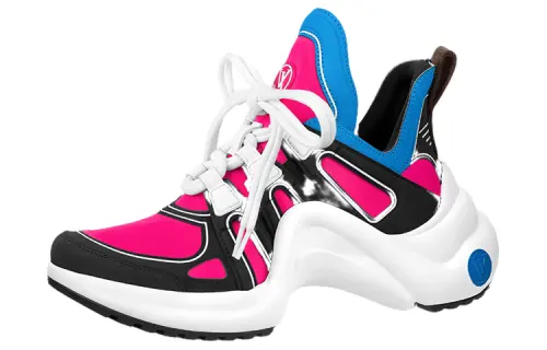 LOUIS VUITTON Archlight 1.0 Low top Chunky Sneakers Women's Pink Blue White