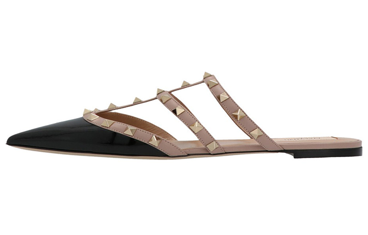 Valentino Туфли Valentino Rockstud с шипами, удобные и универсальные. пакет голова тапки женский черный