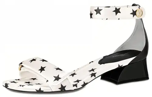 LOUIS VUITTON Stellar One Strap Sandals Women's White Black