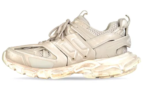 Balenciaga Track 1.0 Sneakers 'Faded Beige And White Mesh And Suede Like Fabric' Women's