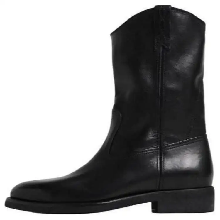 Golden Goose Minimalist Fashion Ankle Boots Men's Black