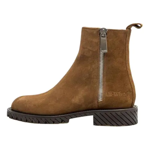 OFF-WHITE Zip Detailed Ankle Boots
