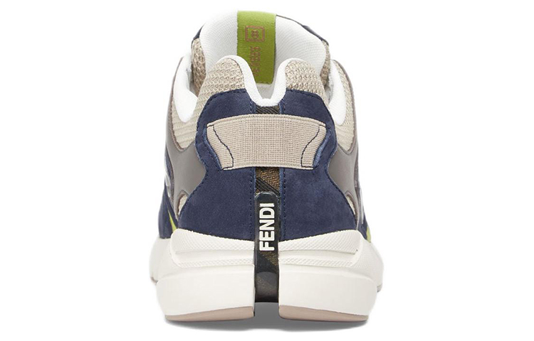 Мужские кроссовки Fendi Faster (сине-серо-зеленые) — фото 5