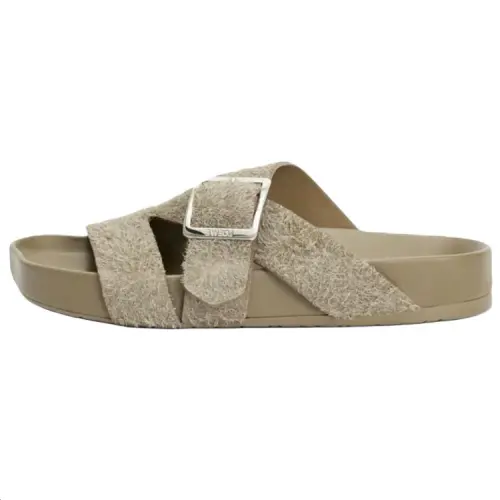 LOEWE Ease Buckle Slide Slippers Men's Green