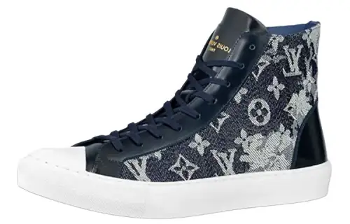 LOUIS VUITTON Tattoo Skateboard Shoes Men's Dark Blue