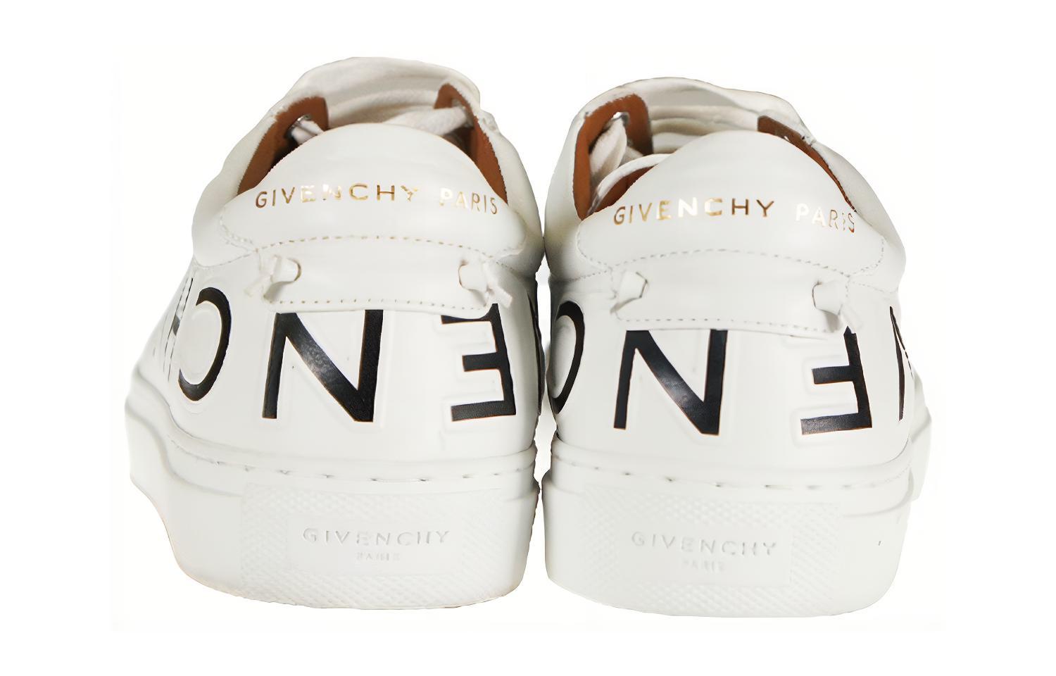 Женские кеды Givenchy Rubber Sole Logo Low-Top (бело-черные) — фото 4
