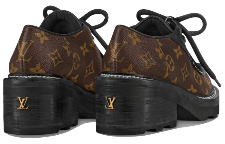 LOUIS VUITTON Beaubourg Platform Derby Shoes 'Brown' Women's