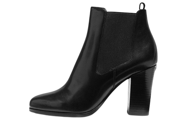 MICHAEL KORS Leather Ankle Length Chelsea Boots Women's Black