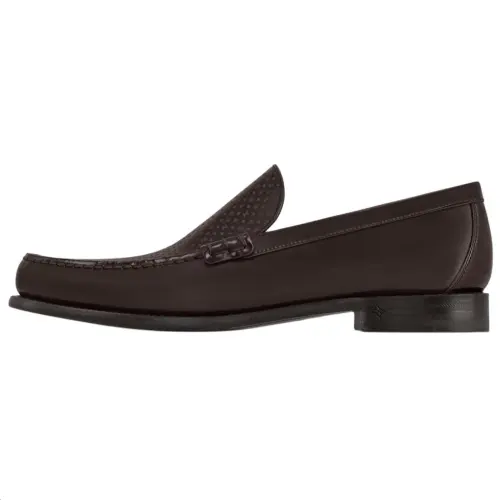LOUIS VUITTON Major Calfskin Casual Shoes Men's Brown