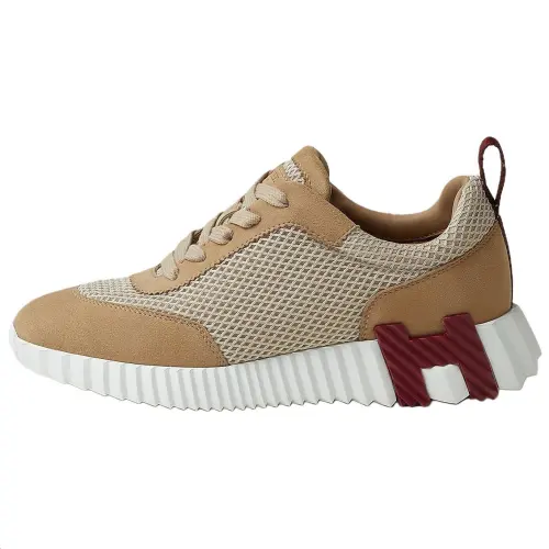 HERMES Bouncing Low top Casual Shoes Women's Earthy Brown