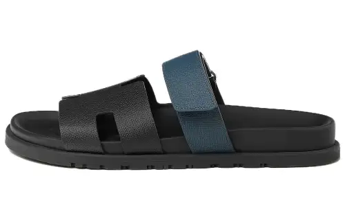 HERMES Chypre Slide Slippers Men's Blue