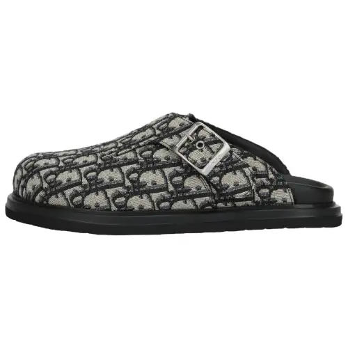 DIOR Aqua Closed Toe Slippers Men's Beige Black