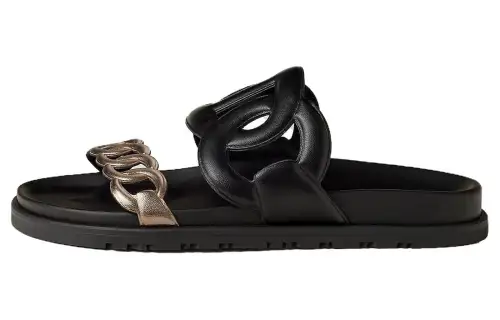 HERMES Extra Slide Slippers Women's Black