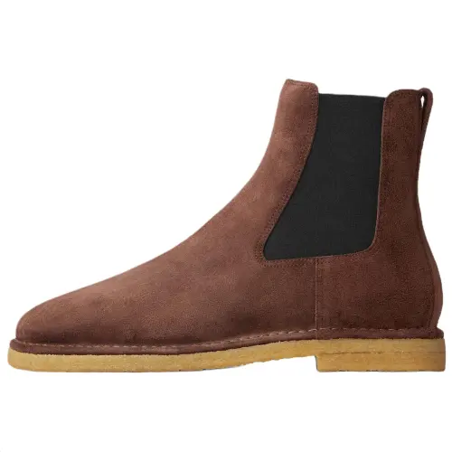 Bottega Veneta Daddy Calfskin Short Chelsea Boots Men's Umber
