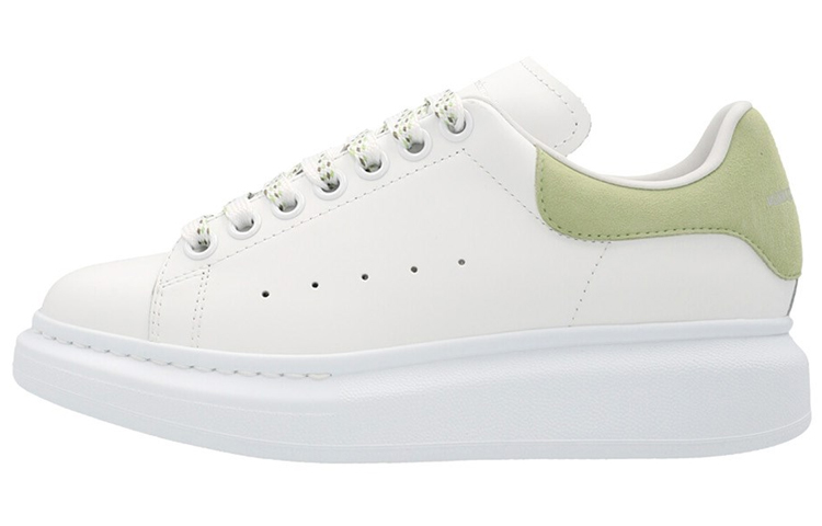 Женские кеды Alexander McQueen Oversize Sole (бело-зеленые)