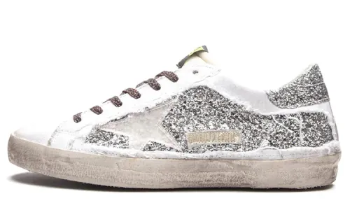 Golden Goose Super Star Skateboard Shoes Men's Silver