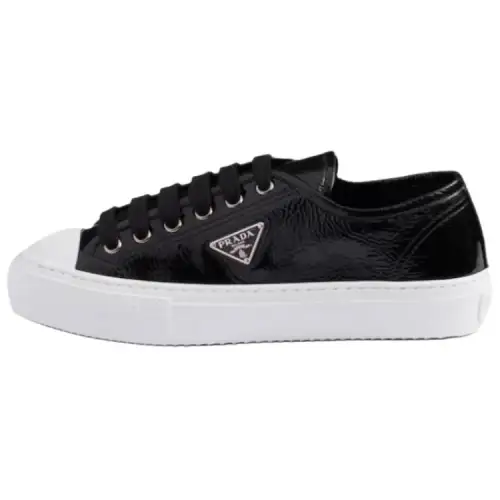 PRADA Naplak Leather Low top Skateboard Shoes Women's Black