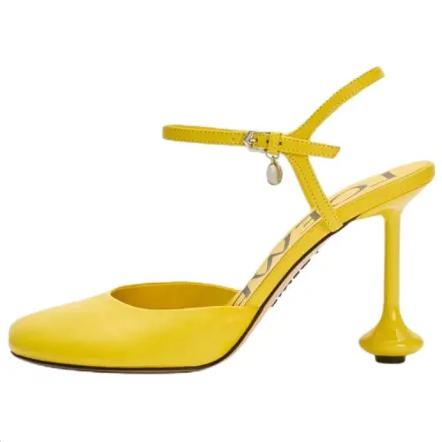 LOEWE Toy Irregular Heel High Heels 9cm Women's Yellow