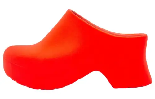 LOEWE Rubber Sole Closed Toe Slippers Women's Orange