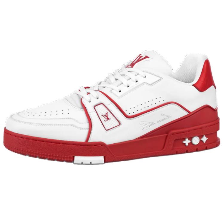 Мужские кеды Louis Vuitton Trainer (бело-красные)