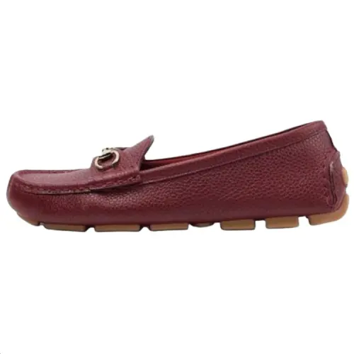 GUCCI DRIVER Leather Casual Shoes Women's Red