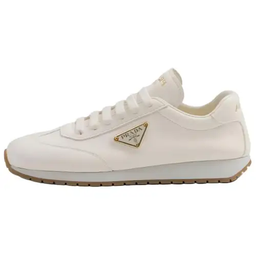 PRADA Triangle-logo Leather Sneakers
