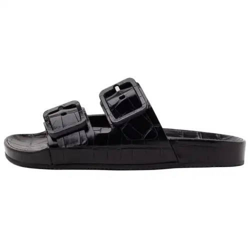Balenciaga Mallorca Croc Sandals Black Women's