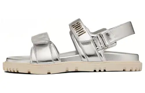DIOR DiorAct Beach Sandals Women's Silver