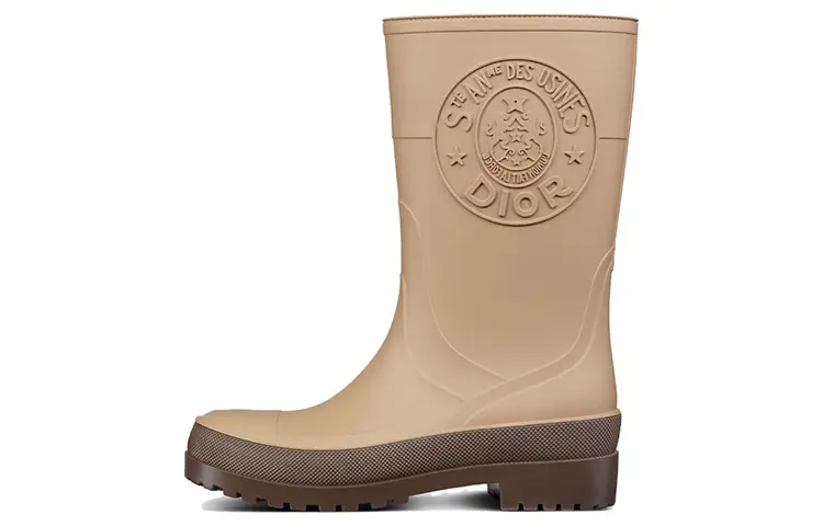 DIOR Diorunion Rubber Ankle Boots 3cm Women's Beige