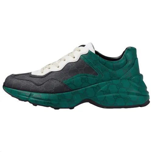 GUCCI Rhyton Gg Supreme Sneakers 'Green Black White'