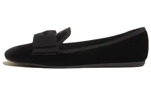 MIU MIU Suede Casual Shoes Women's Black